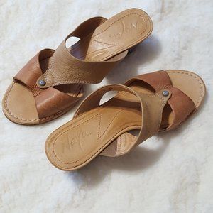 Naya Fabiana Leather Wedge Heel Sandals